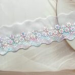 ZariWork 3 Inch Multicolor Organza Net Lace Border Size