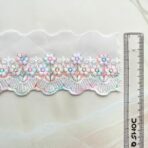 ZariWork 3 Inch Multicolor Organza Net Lace Borders