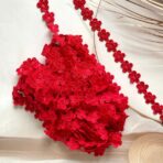 ZariWork 1 Inch Red GPO Flower Cotton Lace