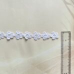 ZariWork 1 Inch White GPO Flower Cotton Lace Size