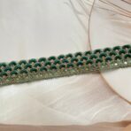 ZariWork 2 Inch Dark Green Cutwork Border Embroidery Lace