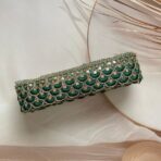 ZariWork 2 Inch Dark Green Cutwork Border Embroidery Lace Side