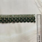 ZariWork 2 Inch Dark Green Cutwork Border Embroidery Lace Size