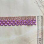 ZariWork 2 Inch Purple Cutwork Border Embroidery Lace Size