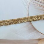 ZariWork 3 CM Golden Gota Patti Kiran Lace