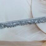 ZariWork 3 CM Silver Gota Patti Kiran Lace