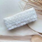 ZariWork 4 CM White Flower Handwork Cotton Lace Full