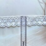 ZariWork 4 CM White Flower Handwork Cotton Lace Size