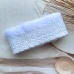 ZariWork 4 Inch White Net Organza Lace Border Main