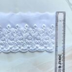 ZariWork 4 Inch White Net Organza Lace Border Size