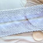 ZariWork 4 Inch White Net Organza Lace Borders