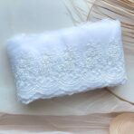 ZariWork 5 Inch White Net Flower Organza Lace Border Main