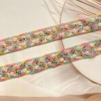 ZariWork 2 Inch Beaded Multi Color Pearl Laces