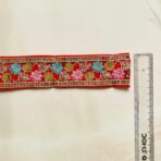 ZariWork 2 Inch Red Velvet Sequence Lace Border Size