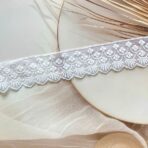 ZariWork 2 Inch White Net Organza Lace Border