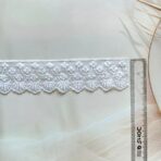 ZariWork 2 Inch White Net Organza Lace Border Size