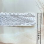 ZariWork 3 Inch White Net Flower Organza Lace Size