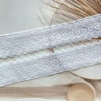 ZariWork 3 Inch White Net Flower Organza Laces