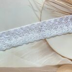 ZariWork 3 Inch White Net Organza Lace Border