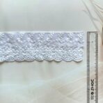 ZariWork 3 Inch White Net Organza Lace Border Size