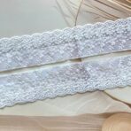 ZariWork 3 Inch White Net Organza Lace Borders