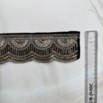 Zariwork 7 CM Black Valvet Sequence Lace Border Size