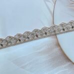 ZariWork 2 Inch Hanwork Cut Golden Stone Lace