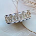 ZariWork 2 Inch Hanwork Cut Golden Stone Lace Main
