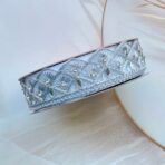 ZariWork 2 Inch Hanwork Cut Silver Stone Lace Main