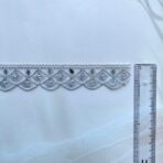 ZariWork 2 Inch Hanwork Cut Silver Stone Lace Size